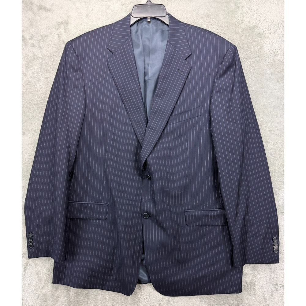 Daniel Cremieux Men's‎ Loro Piana Blazer 46L Navy Pinstriped